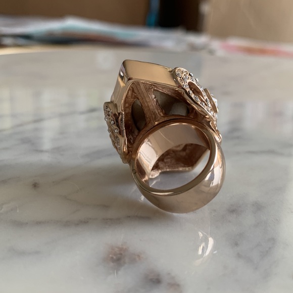 Swarovski Crystal Rose Gold Marquis Cocktail Ring by MMCrystal Size 6 - Picture 2 of 4